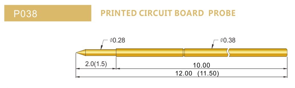 PA038探針尺寸，華榮華探針廠家